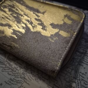 Marina Moda Genuine Italian Leather Elegant Gold and Gray Women's Wallet